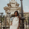 The Island Muse - Premium Satin Champagne Short Dress - FREYJA GLOBAL - 