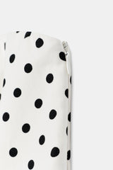 White Polka dot Tube Top - Linen Blend - FREYJA GLOBAL - 