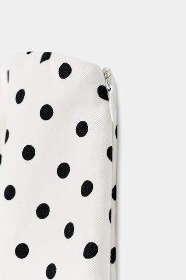 White Polka dot Tube Top - Linen Blend - FREYJA GLOBAL - 